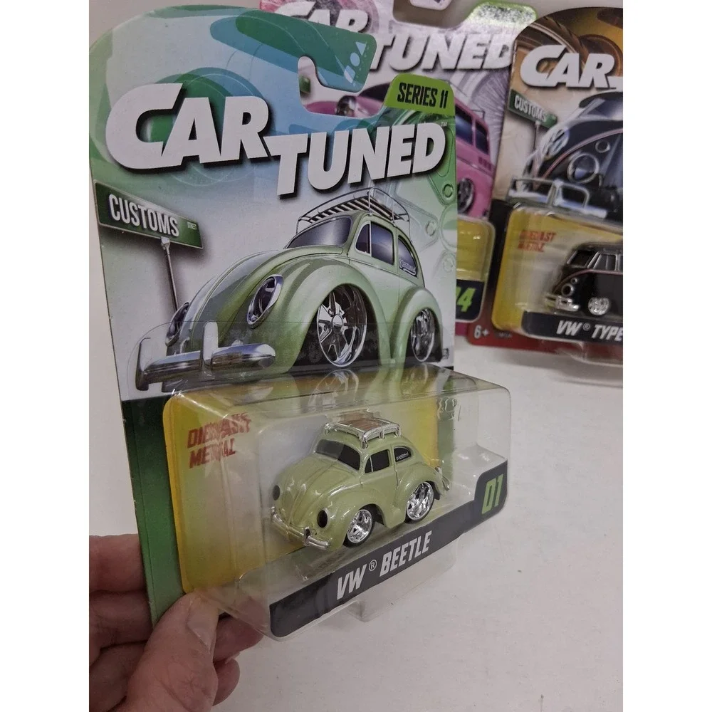 Car Tuned Customs Series II VW Diecast Set Beetle Type 2 T1 Type 181 Squareback
